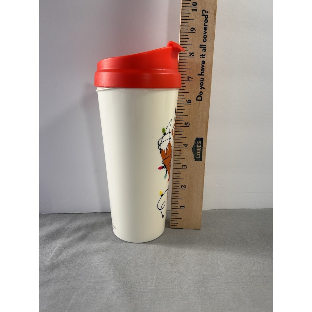 Kate Spade New York Festive Foxes thermal mug tumbler 16 oz New Designer - Picture 11 of 13